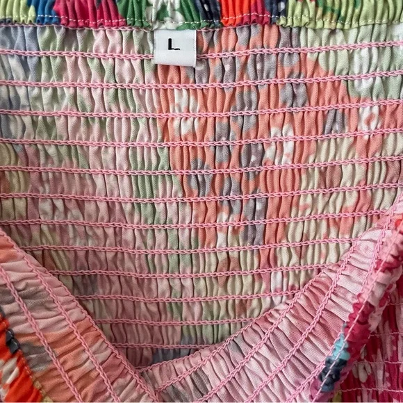 SHEIN flower power dress / poof sleeve in large flower dress. Hippie boho - Picture 5 of 5